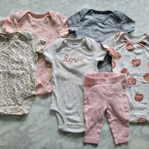 Carter's Baby Girl Onesies and Pants Set